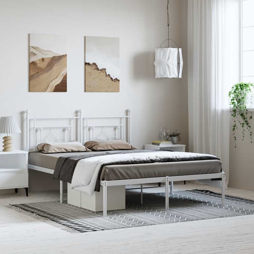 Cadre De Lit Métal Sans Matelas Et Tête De Lit
