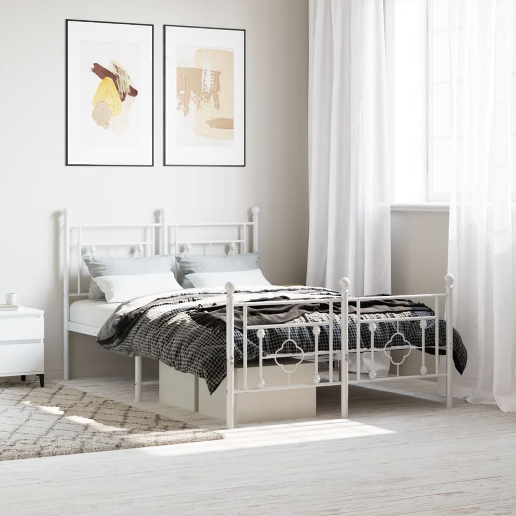 Cadre De Lit Métal Sans Matelas Et Tête De Lit