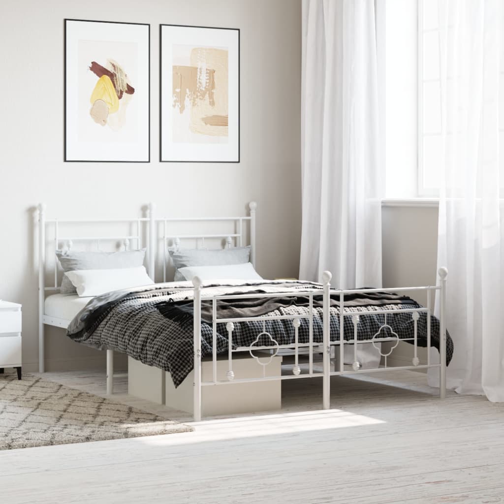 Cadre De Lit Métal Sans Matelas Et Tête De Lit