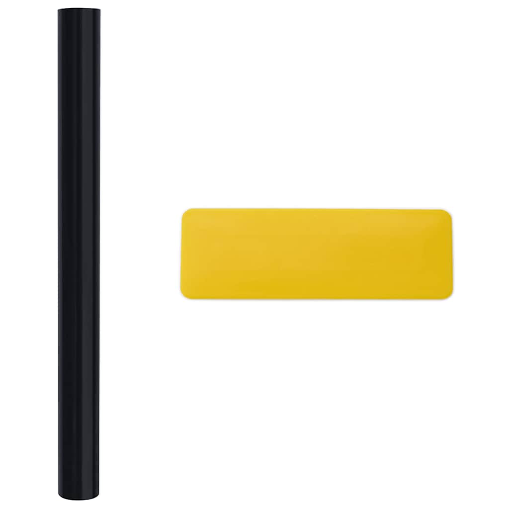 Films Pour Fenêtre 3 Pcs Statique Dépoli Noir Pvc