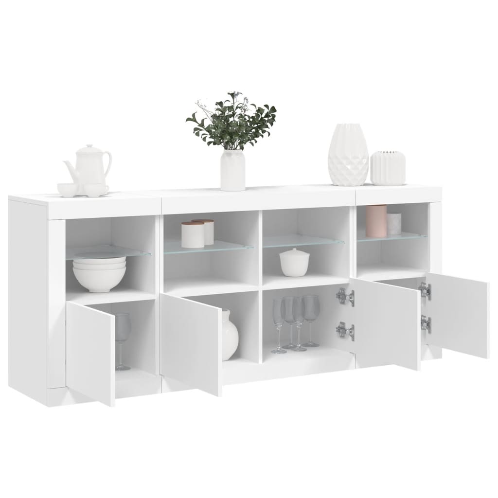 Buffet Avec Lumières Led 163X37X67 Cm