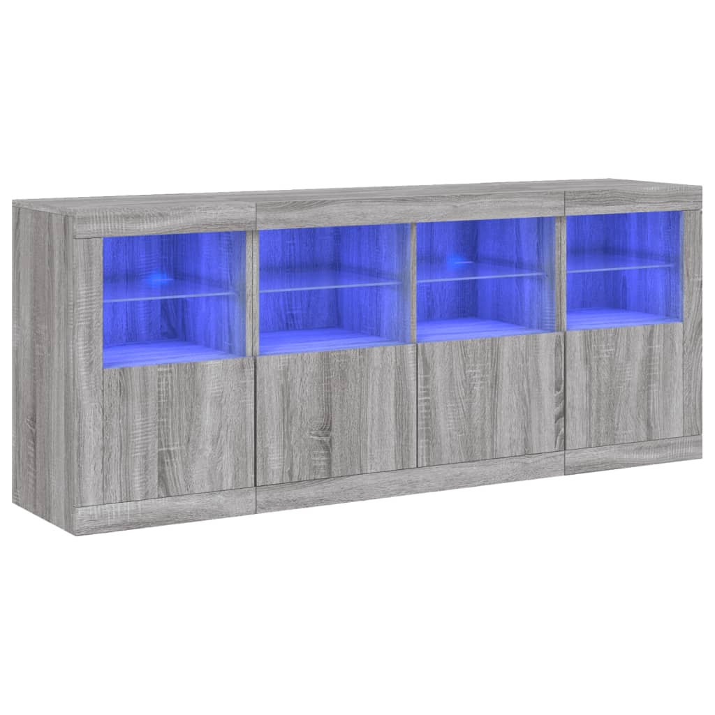 Buffet Avec Lumières Led 163X37X67 Cm
