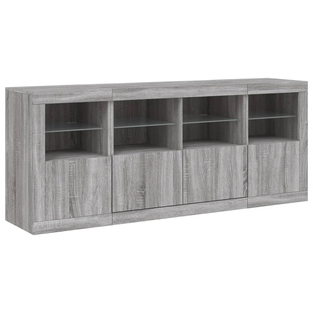 Buffet Avec Lumières Led 163X37X67 Cm