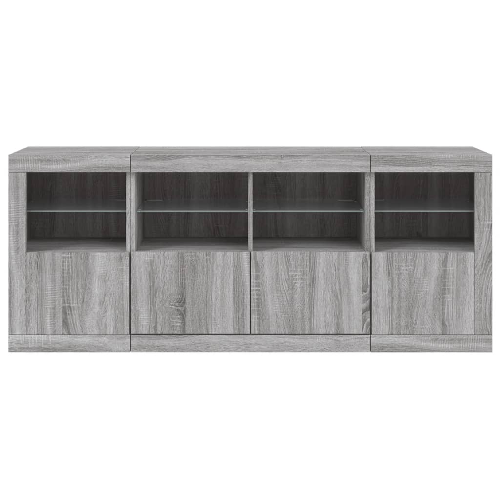 Buffet Avec Lumières Led 163X37X67 Cm