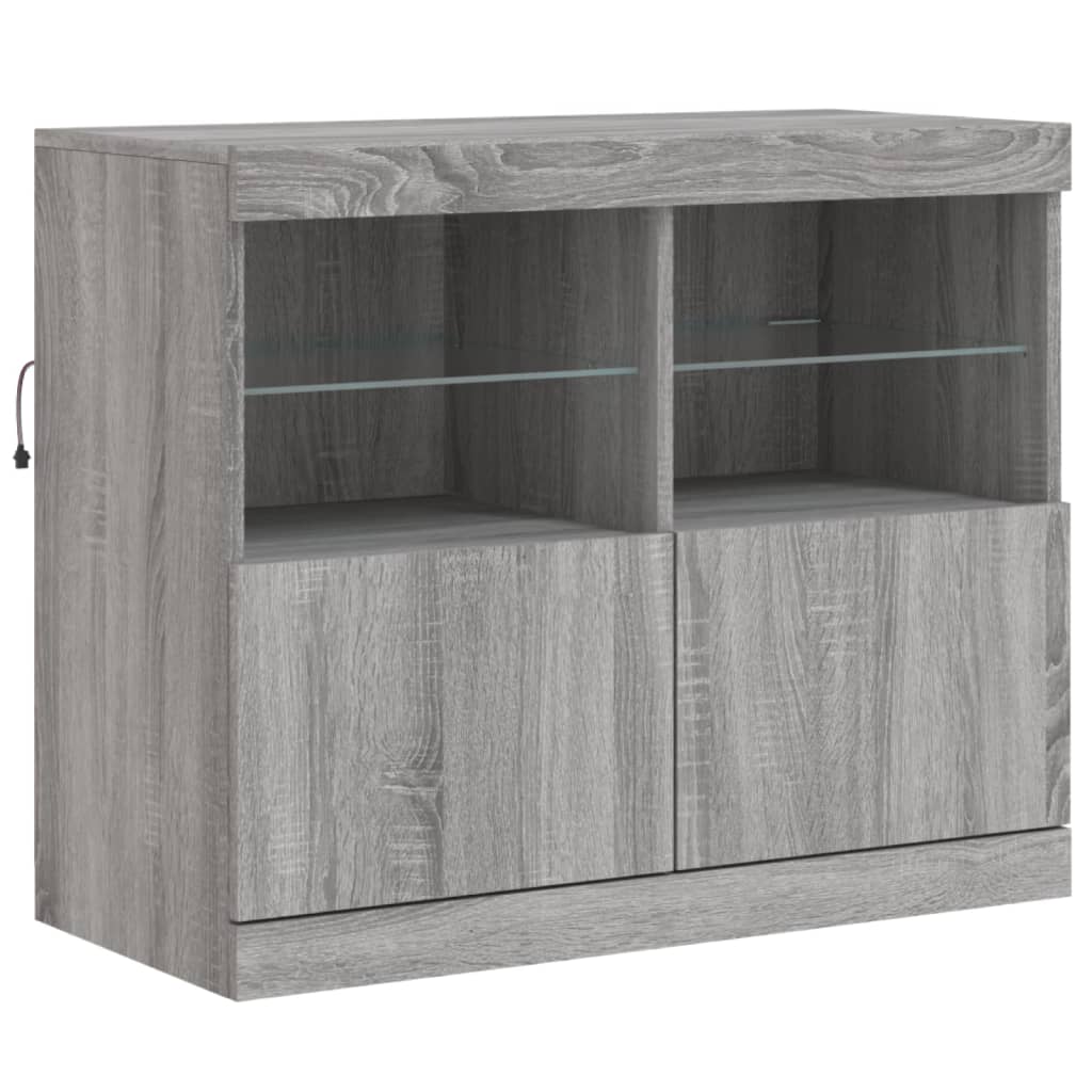 Buffet Avec Lumières Led 163X37X67 Cm