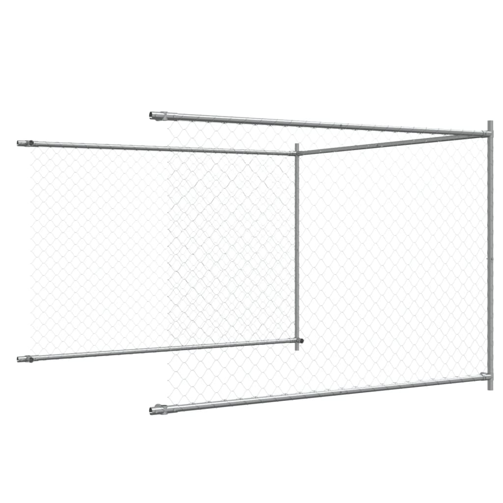 Cage Pour Chien Avec Porte Gris 12X2X1,5 M Acier Galvanisé