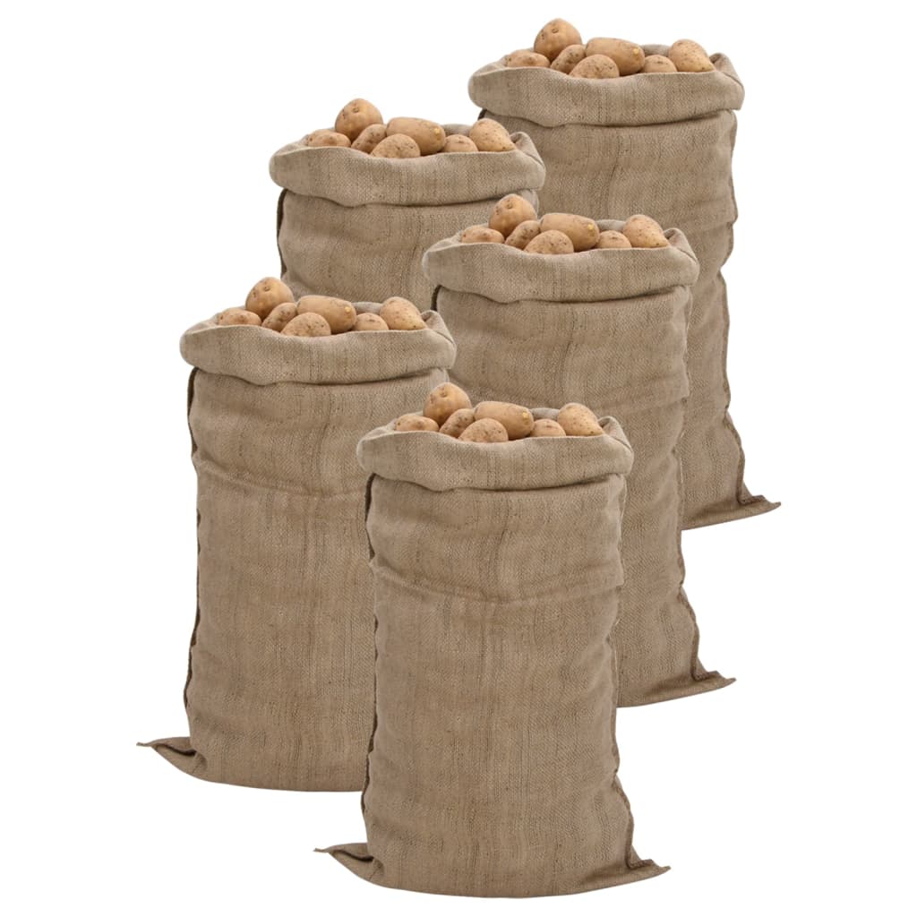 Sacs En Jute 5 Pcs 100 % Jute 340 G/M²
