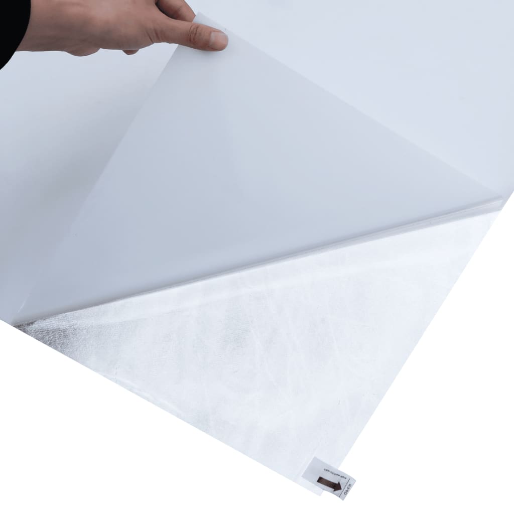 Film De Fenêtre Statique Dépoli Blanc 60X500 Cm Pvc Blanc Givré