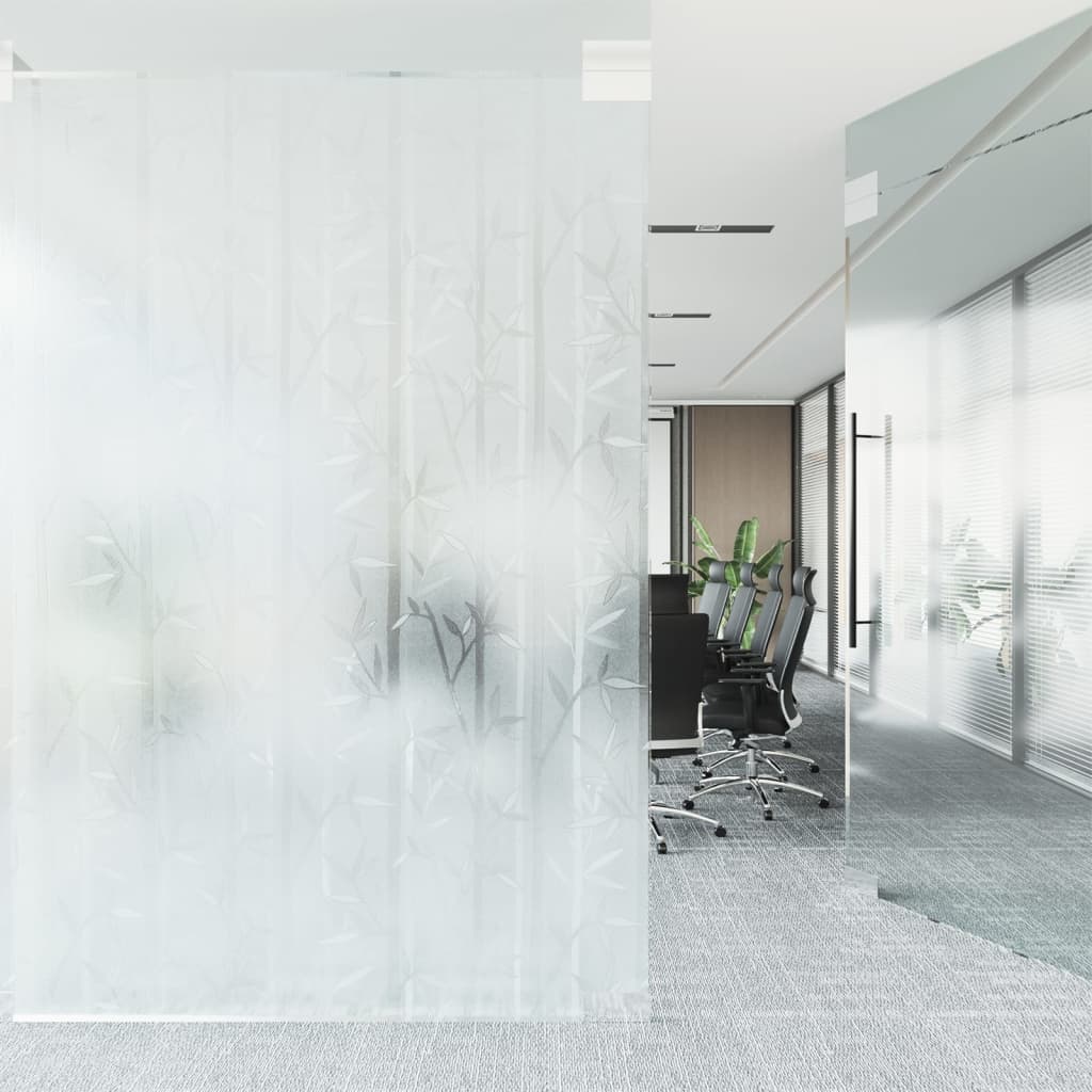 Film Pour Fenêtre Dépoli Motif De Bambou 90X500 Cm Pvc Bambou Givré