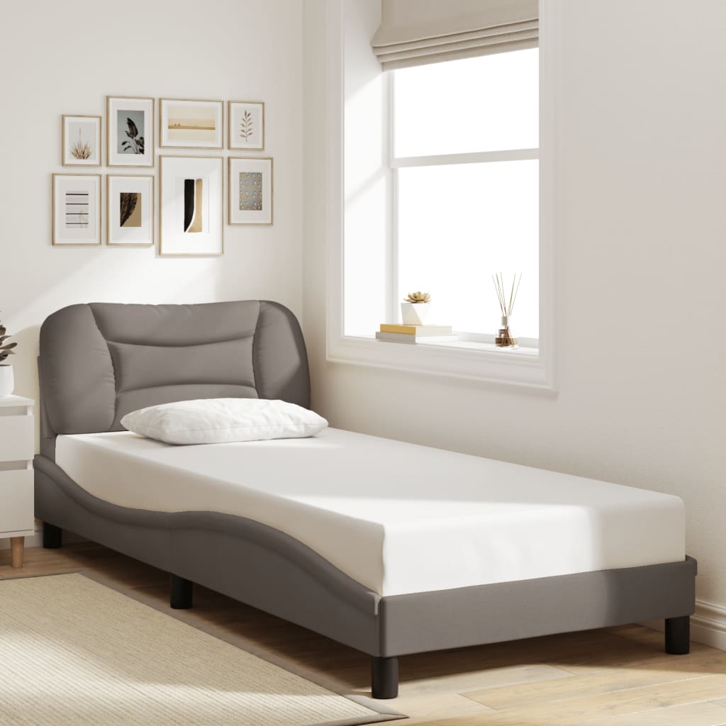 Cadre De Lit Sans Matelas Hvar Tissu