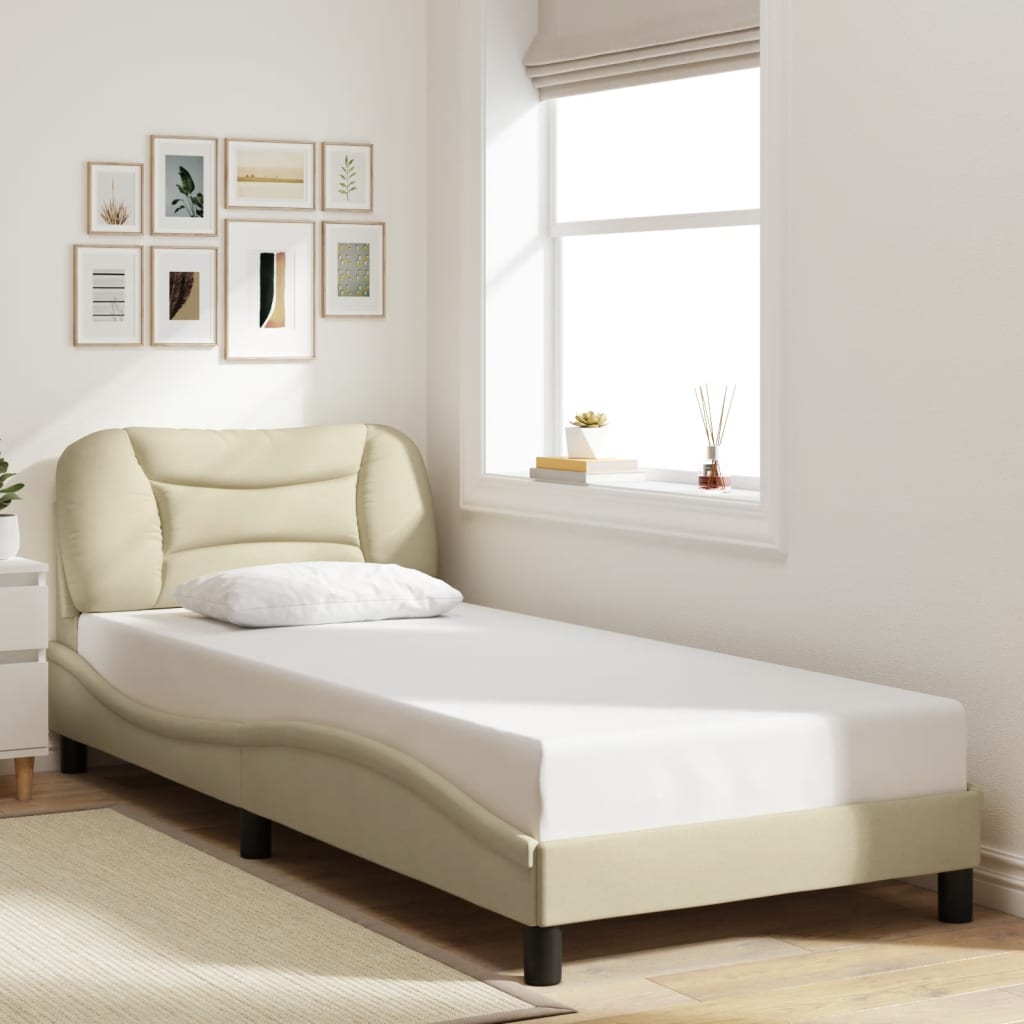 Cadre De Lit Sans Matelas Hvar Tissu