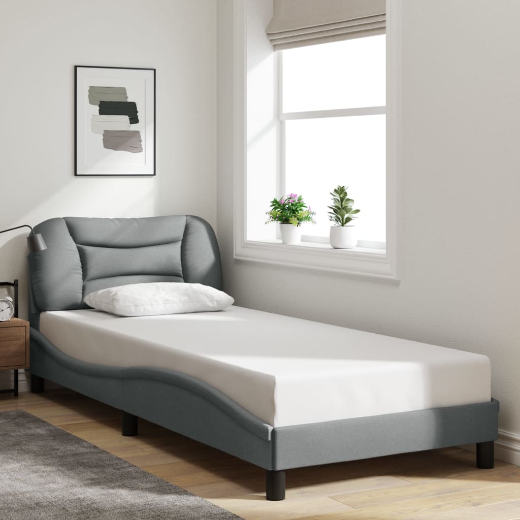 Cadre De Lit Sans Matelas Hvar Tissu