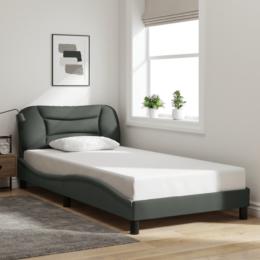 Cadre De Lit Sans Matelas Hvar Tissu