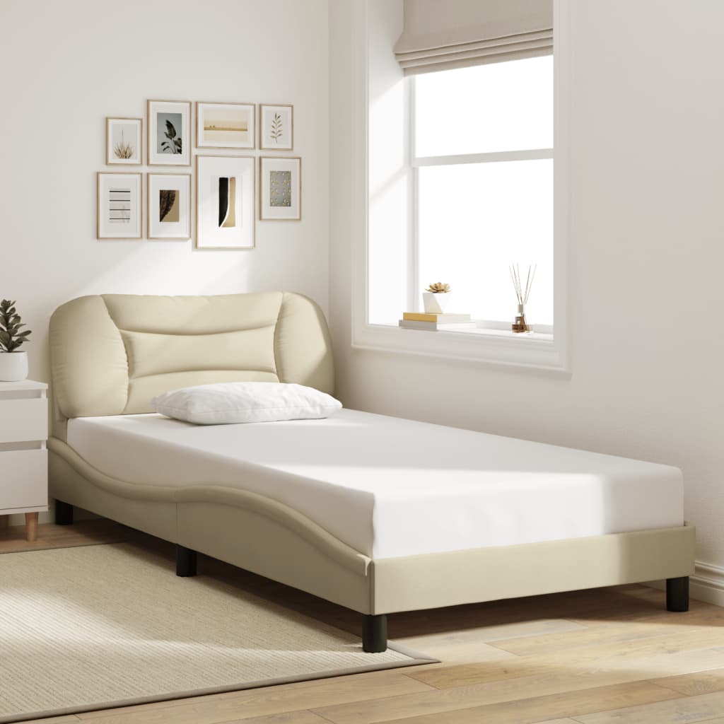 Cadre De Lit Sans Matelas Hvar Tissu