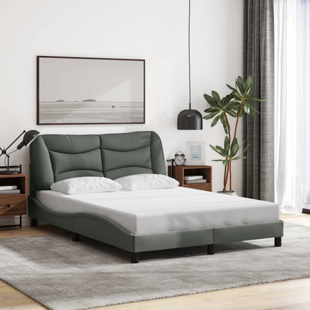 Cadre De Lit Sans Matelas Hvar Tissu
