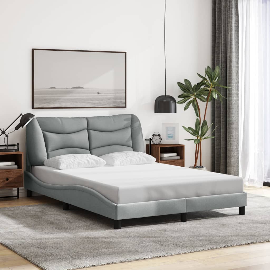 Cadre De Lit Sans Matelas Hvar Tissu