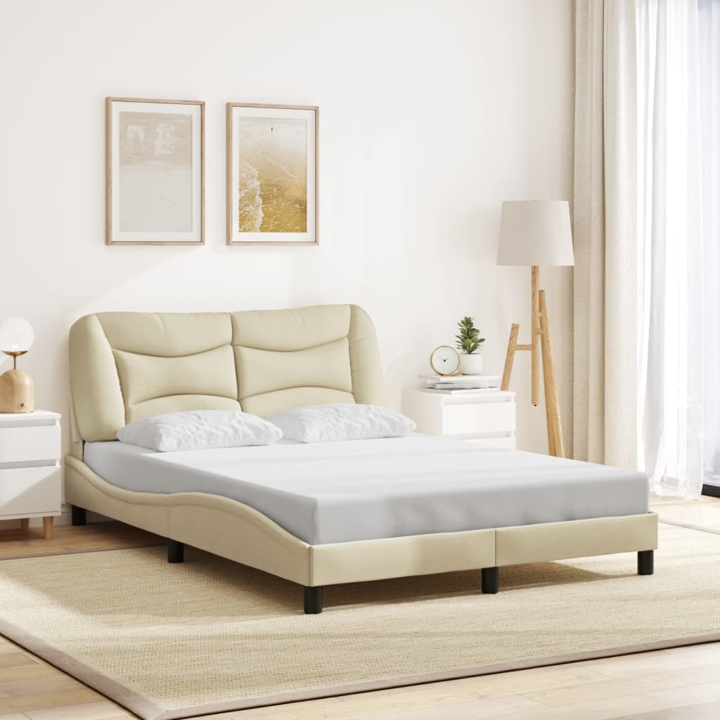 Cadre De Lit Sans Matelas Hvar Tissu