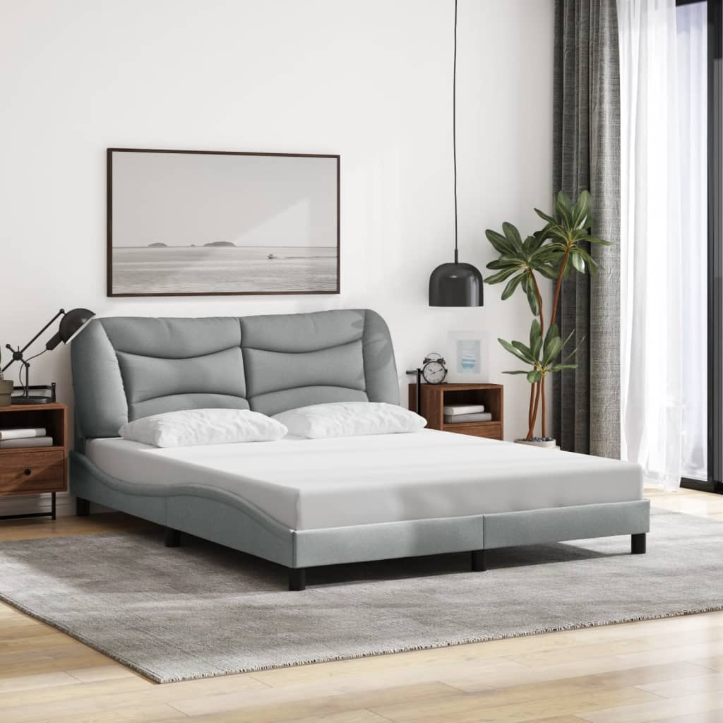 Cadre De Lit Sans Matelas Hvar Tissu