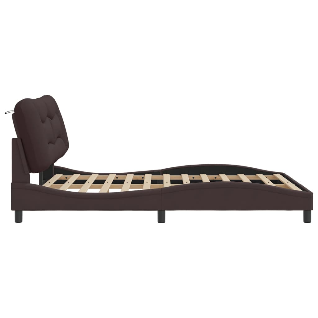 Cadre De Lit Sans Matelas Hvar Tissu