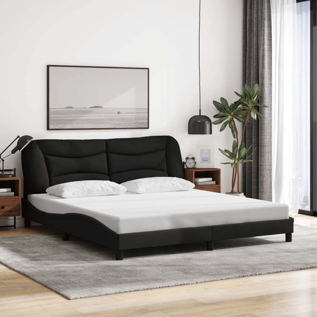 Cadre De Lit Sans Matelas Hvar Tissu