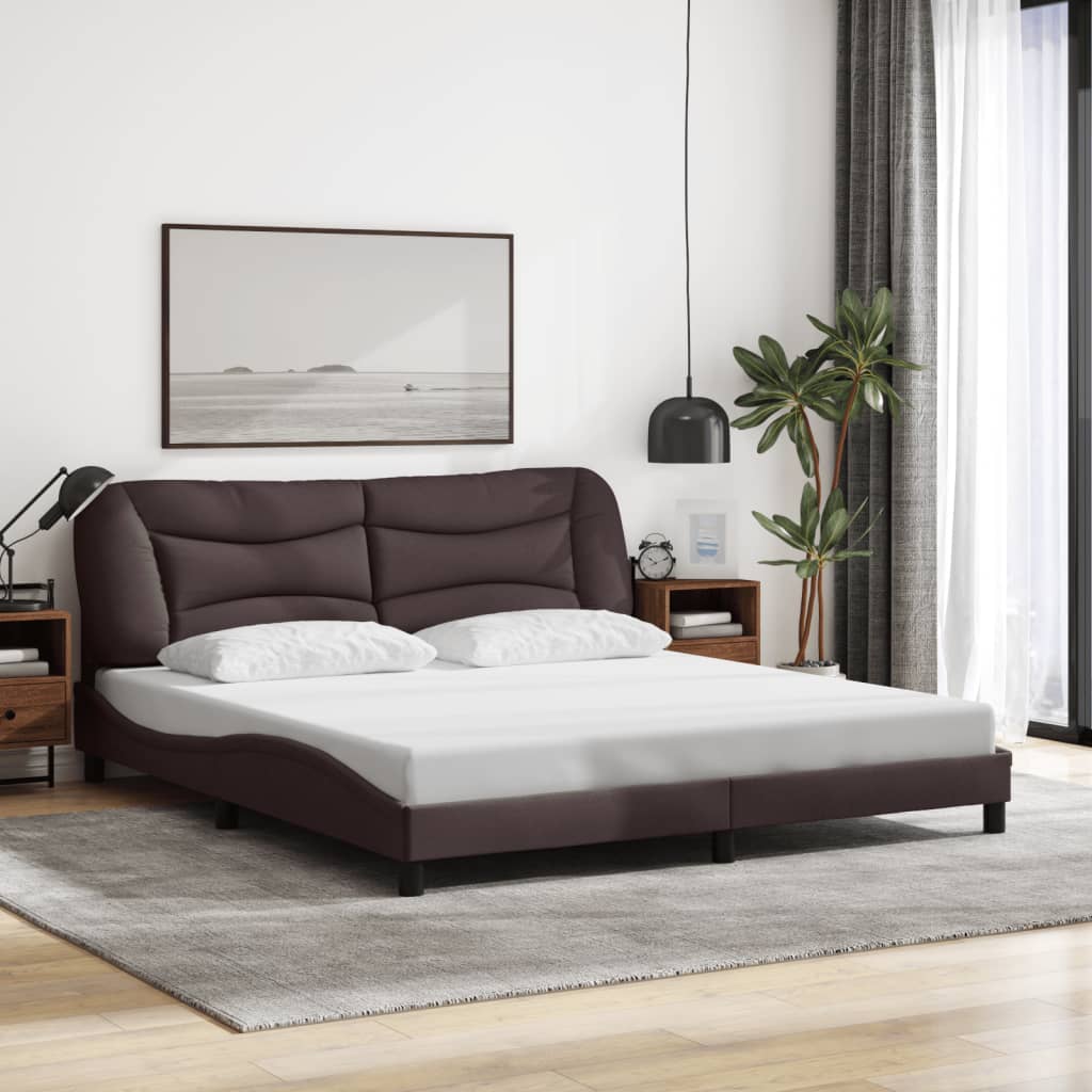 Cadre De Lit Sans Matelas Hvar Tissu
