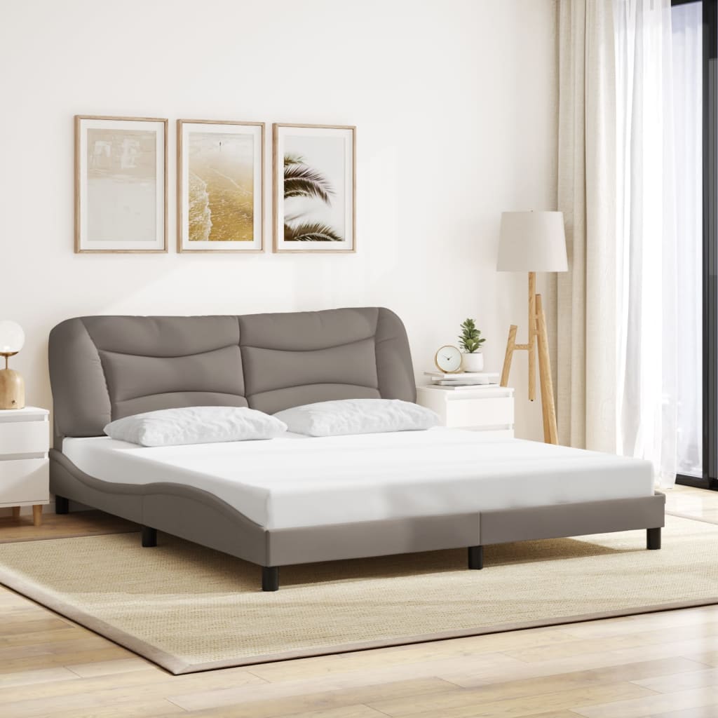 Cadre De Lit Sans Matelas Hvar Tissu