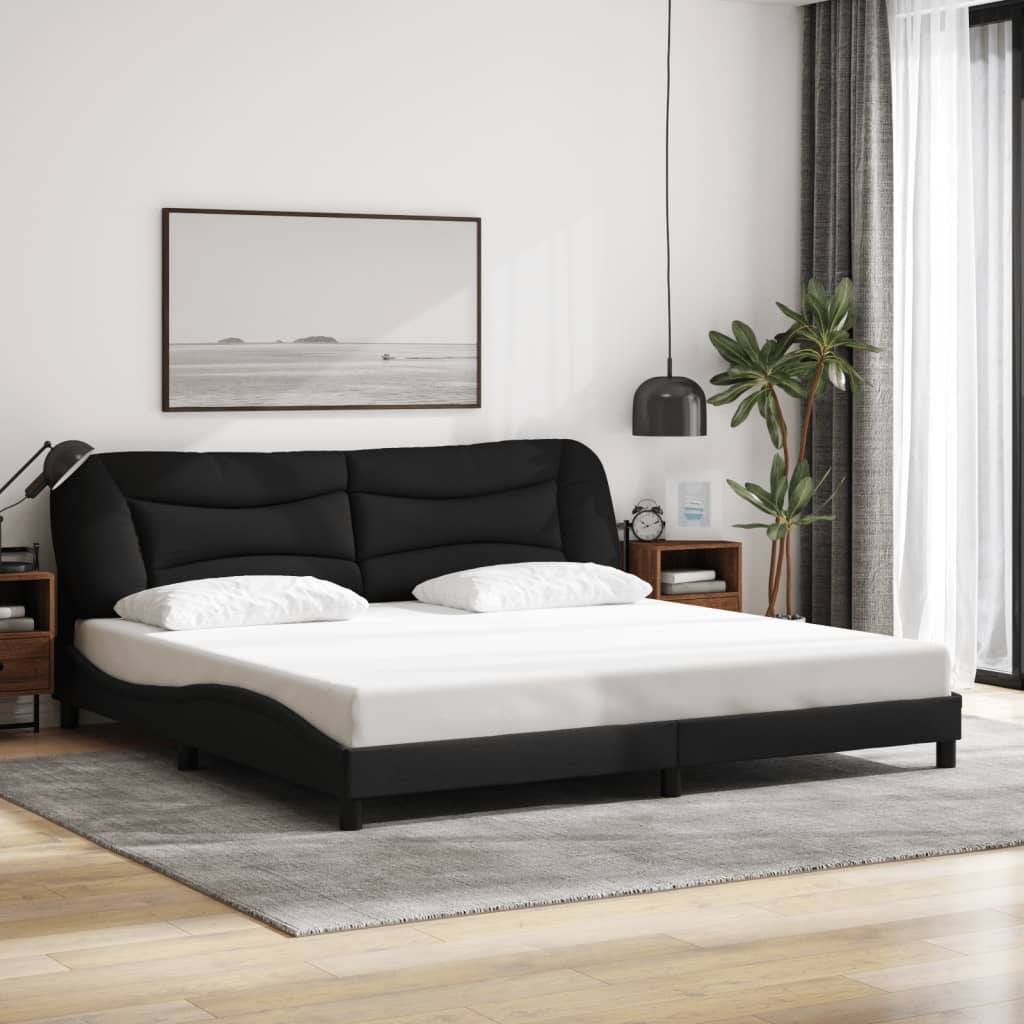 Cadre De Lit Sans Matelas Hvar Tissu