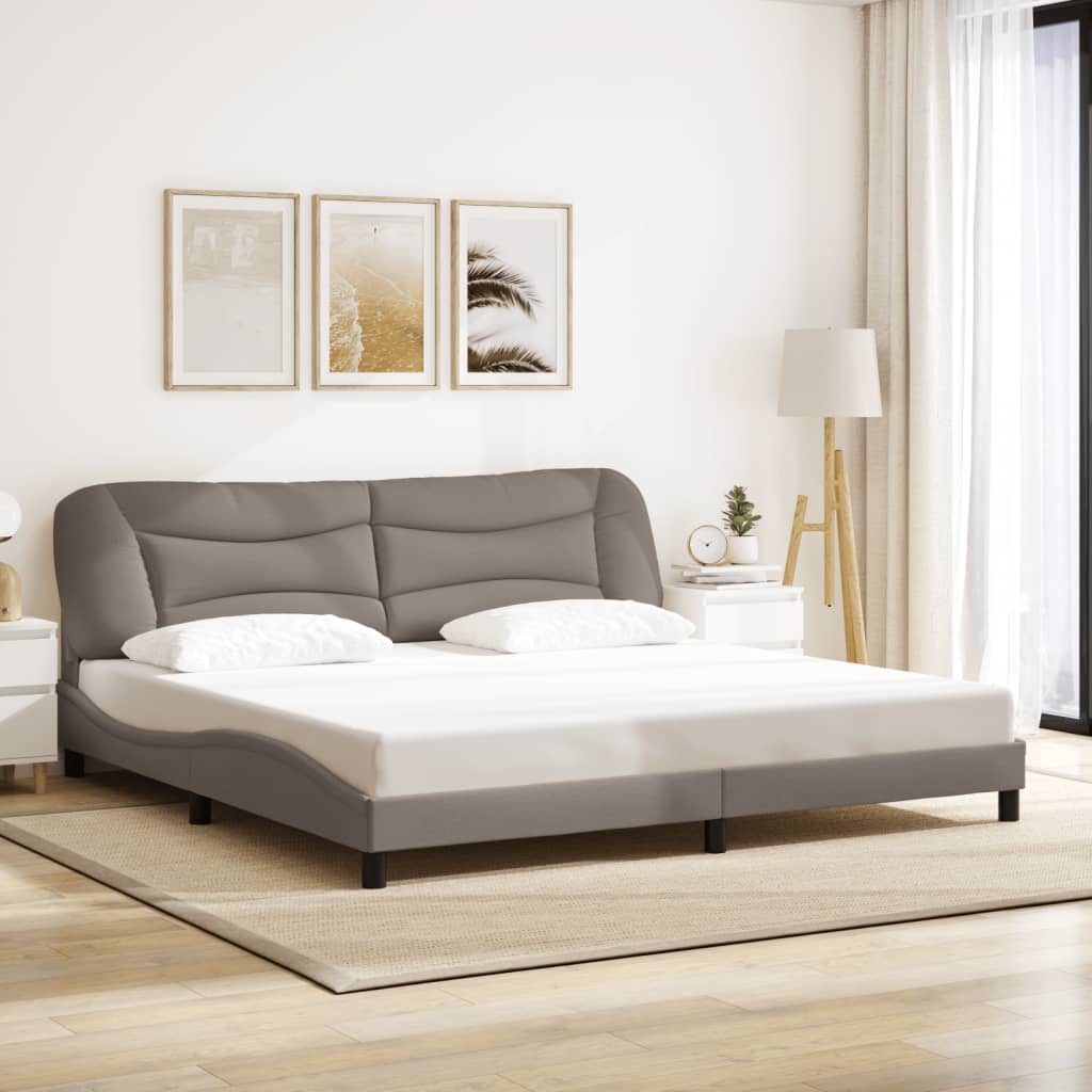 Cadre De Lit Sans Matelas Hvar Tissu