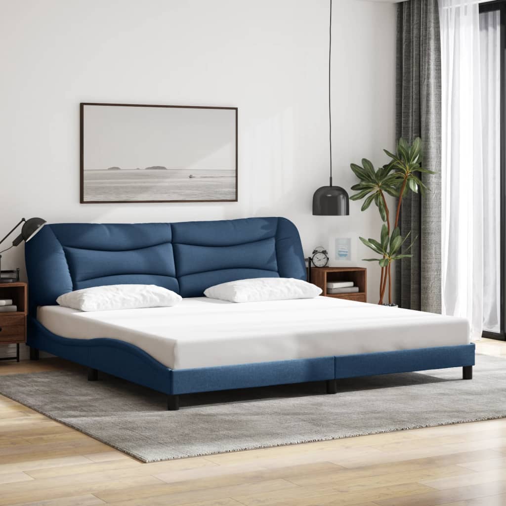 Cadre De Lit Sans Matelas Hvar Tissu