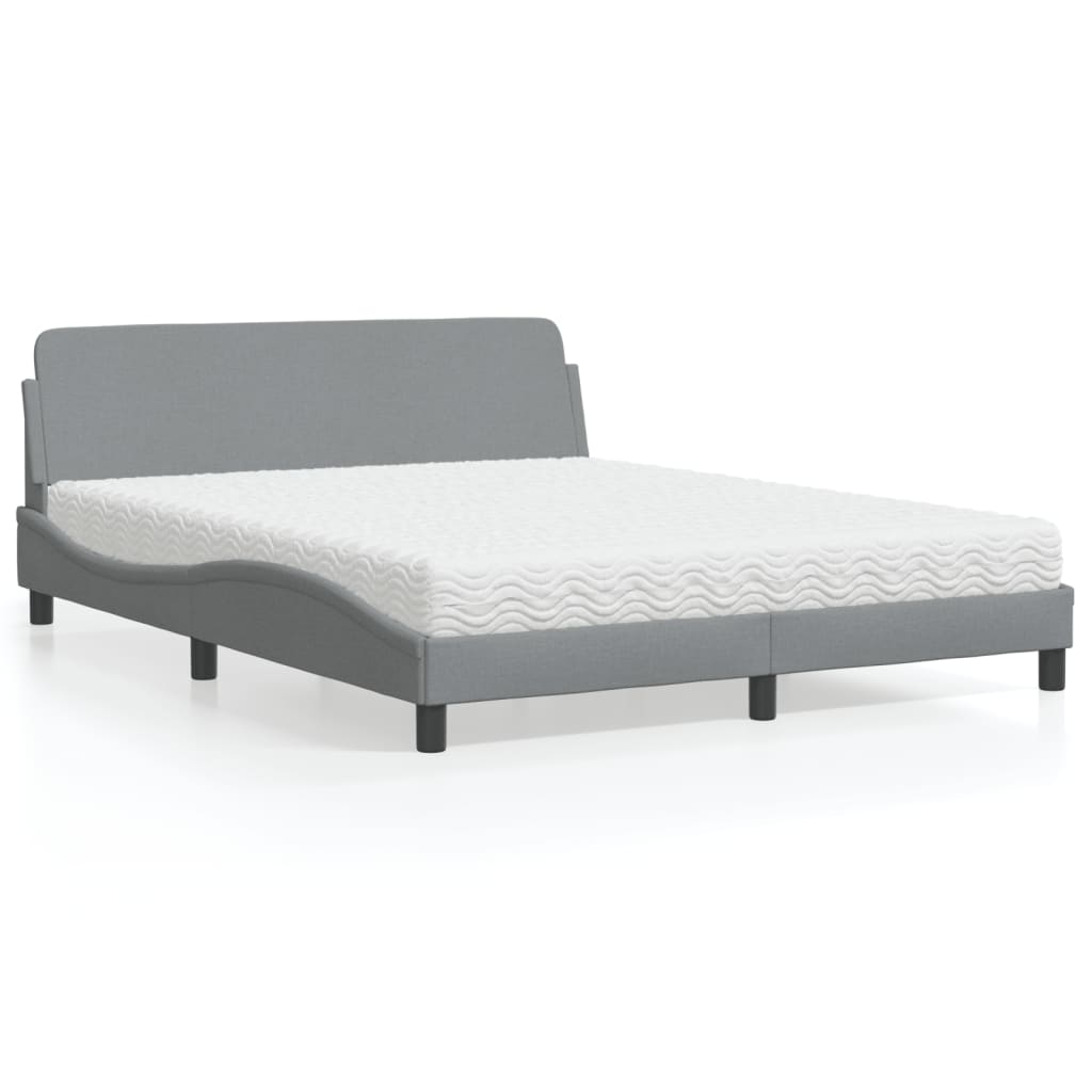 Lit Avec Matelas Dover Tissu