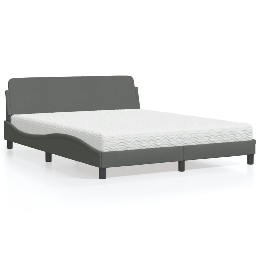 Lit Avec Matelas Dover Tissu