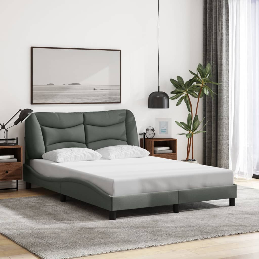 Cadre De Lit Avec Led Sans Matelas Hvar Tissu