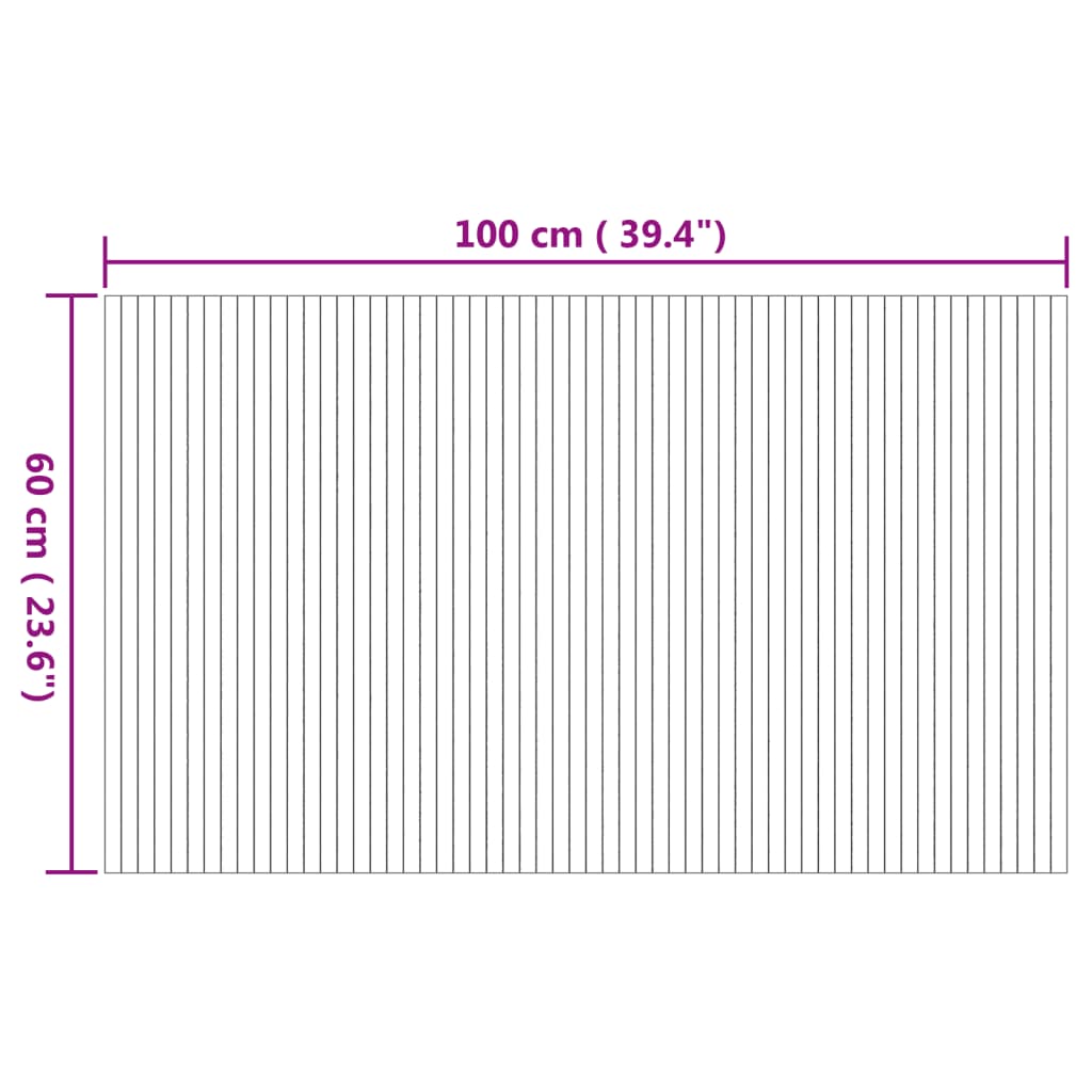 Tapis Rectangulaire Bambou Naturel