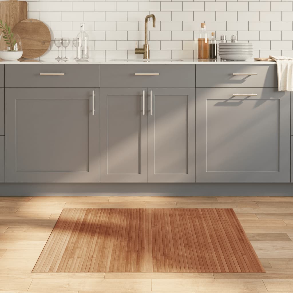 Tapis Rectangulaire Bambou Marron