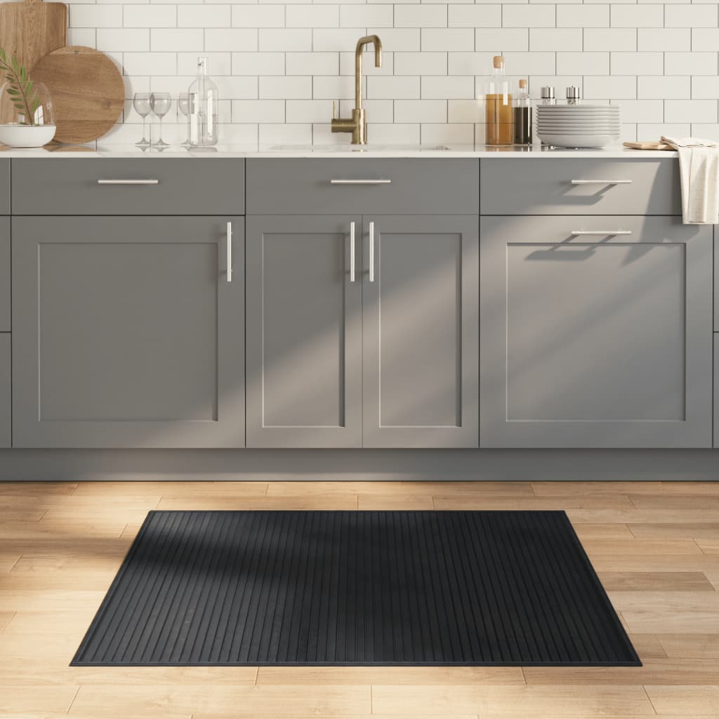 Tapis Rectangulaire Naturel Clair Bambou