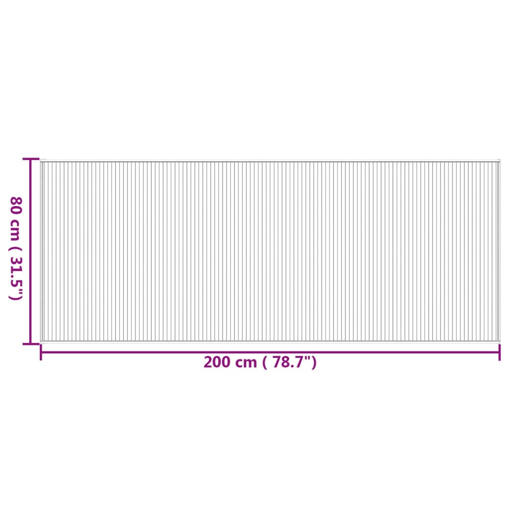 Tapis Rectangulaire Bambou Naturel