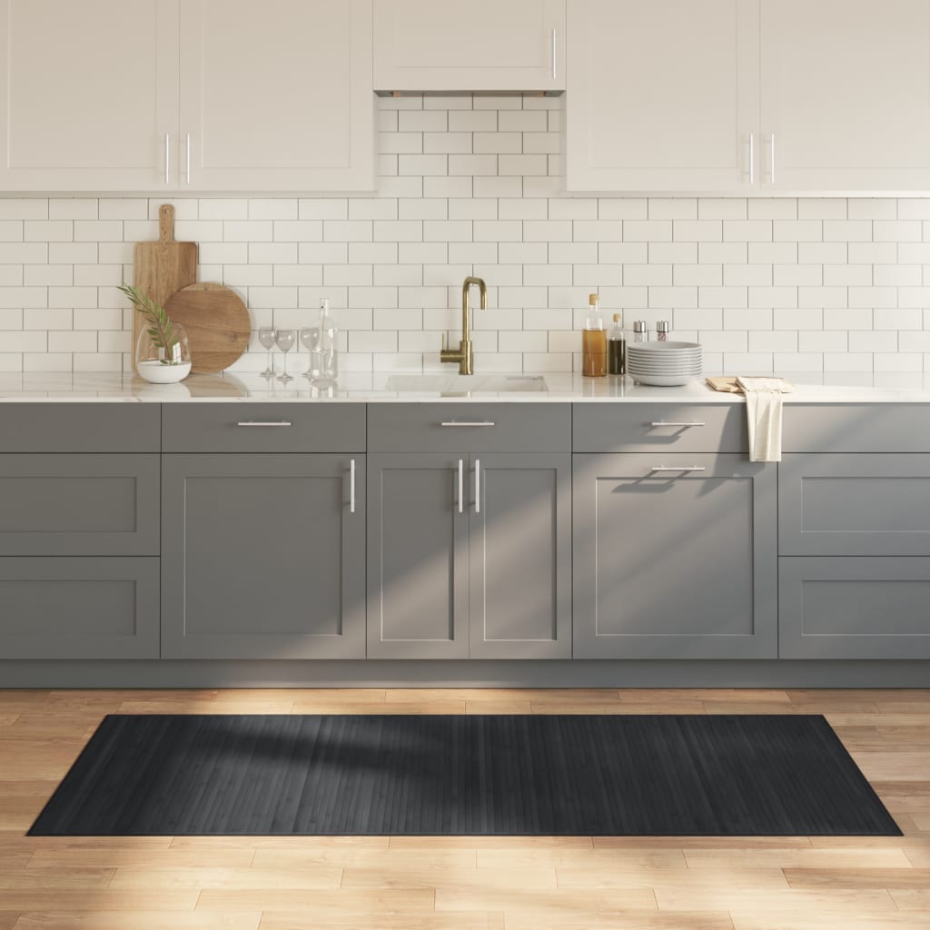 Tapis Rectangulaire Naturel Clair Bambou