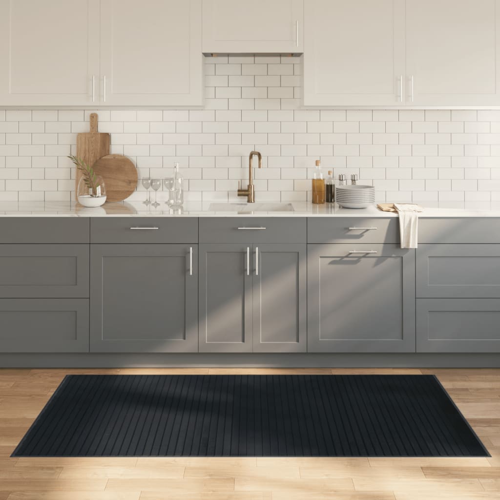 Tapis Rectangulaire Naturel Clair Bambou