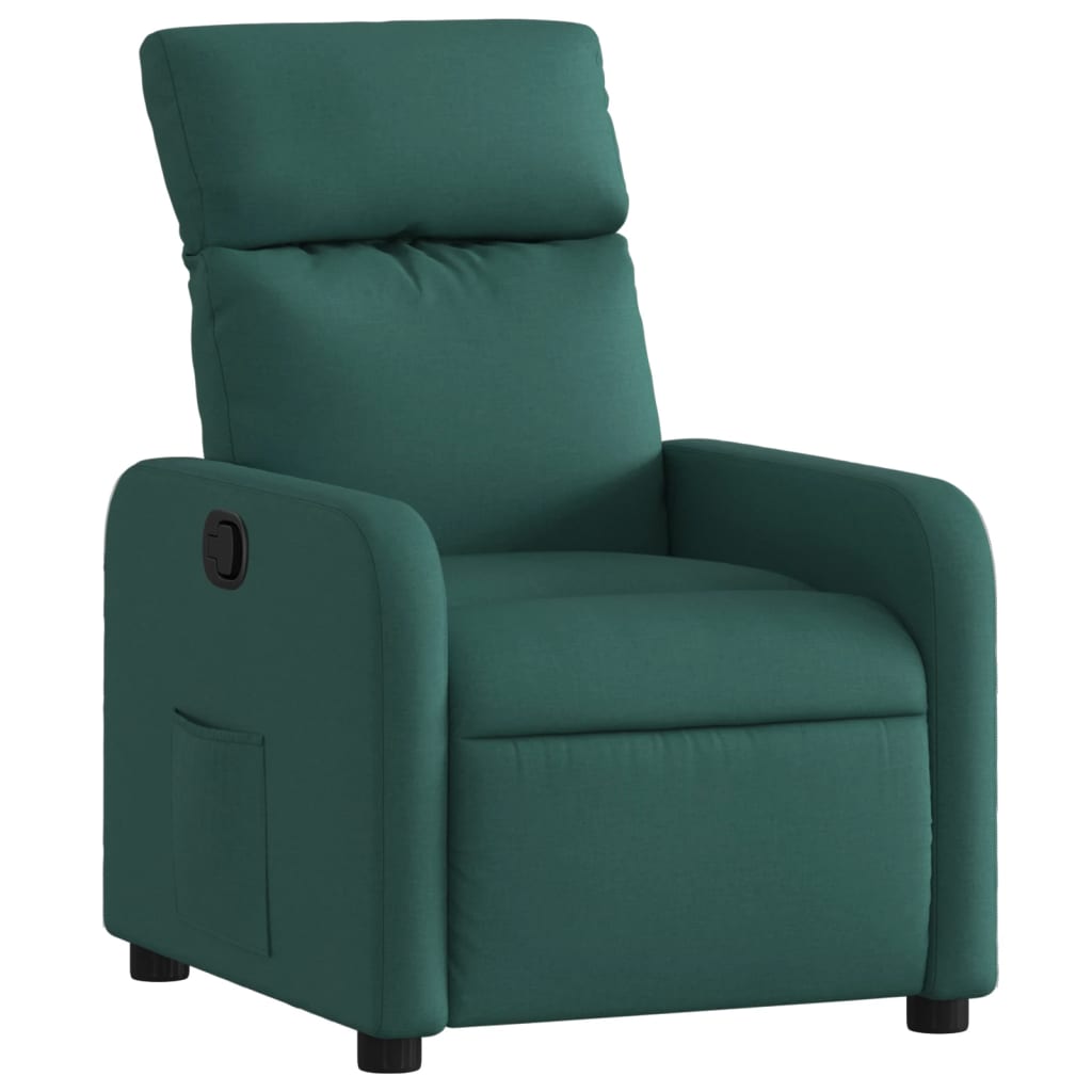 Fauteuil Inclinable Tissu Vert Foncé