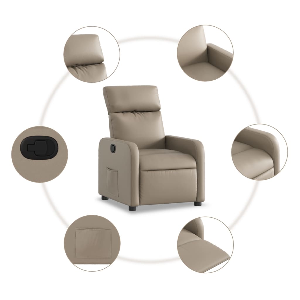 Fauteuil Inclinable Similicuir Cappuccino