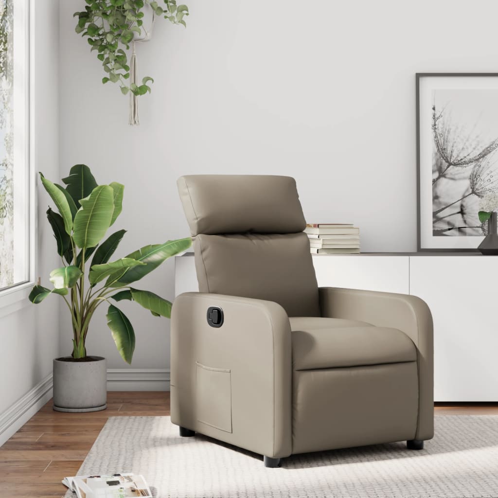 Fauteuil Inclinable Similicuir Cappuccino