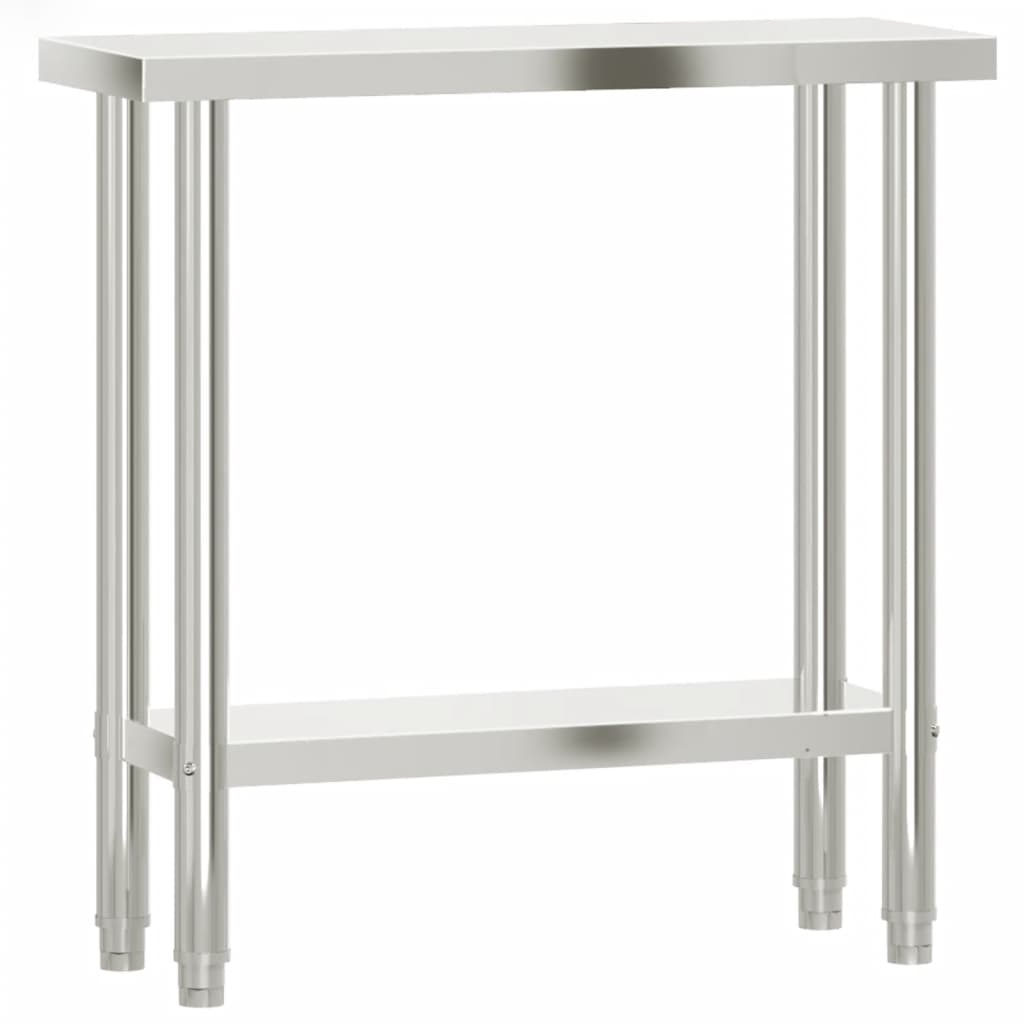 Table De Travail De Cuisine 82,5X30X85 Cm Acier Inoxydable