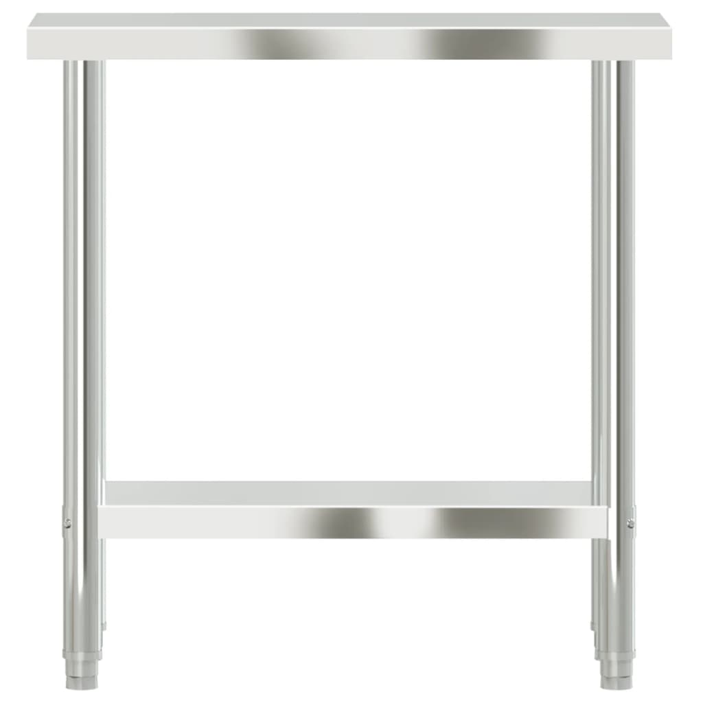 Table De Travail De Cuisine 82,5X30X85 Cm Acier Inoxydable