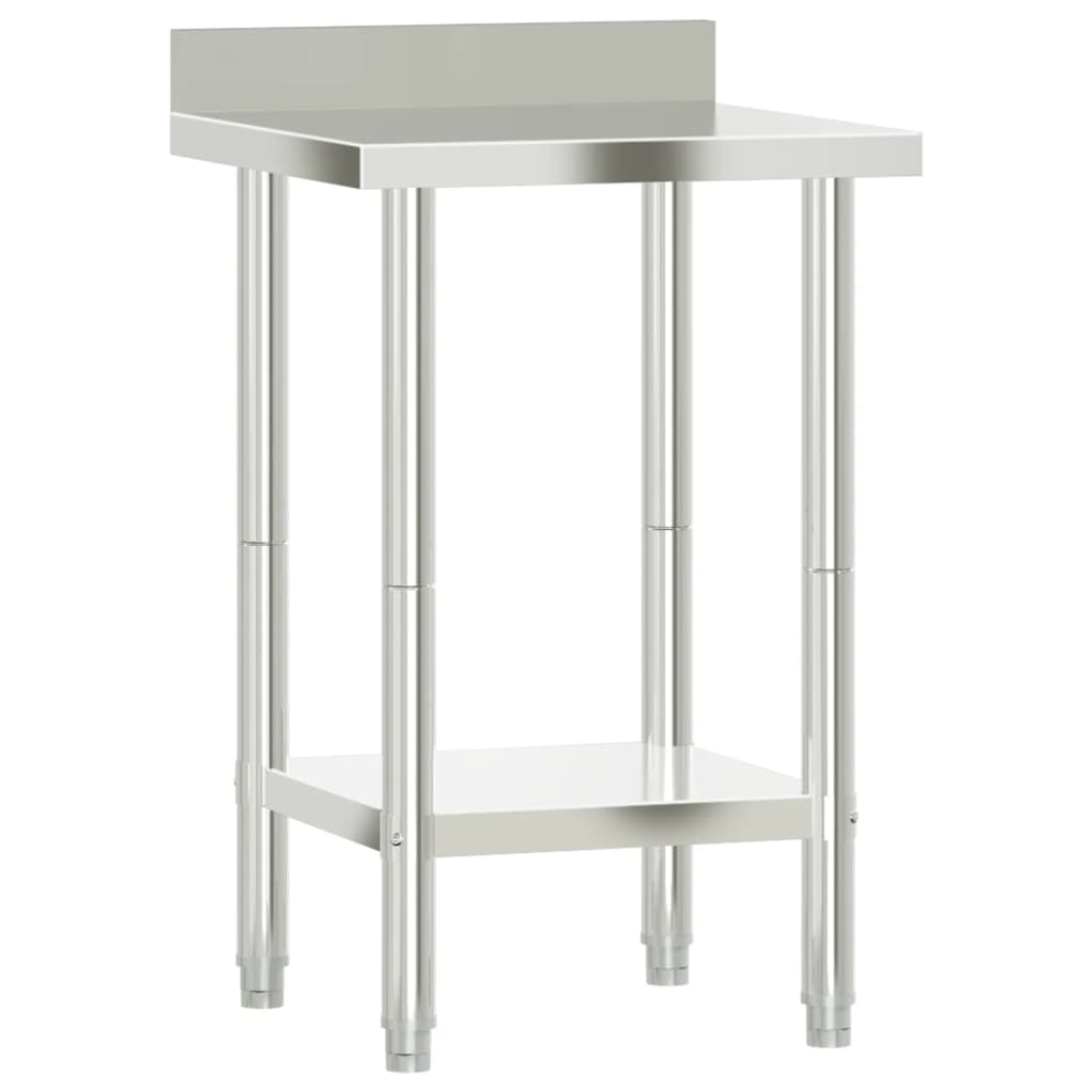 Table De Travail De Cuisine Avec Dosseret Inox