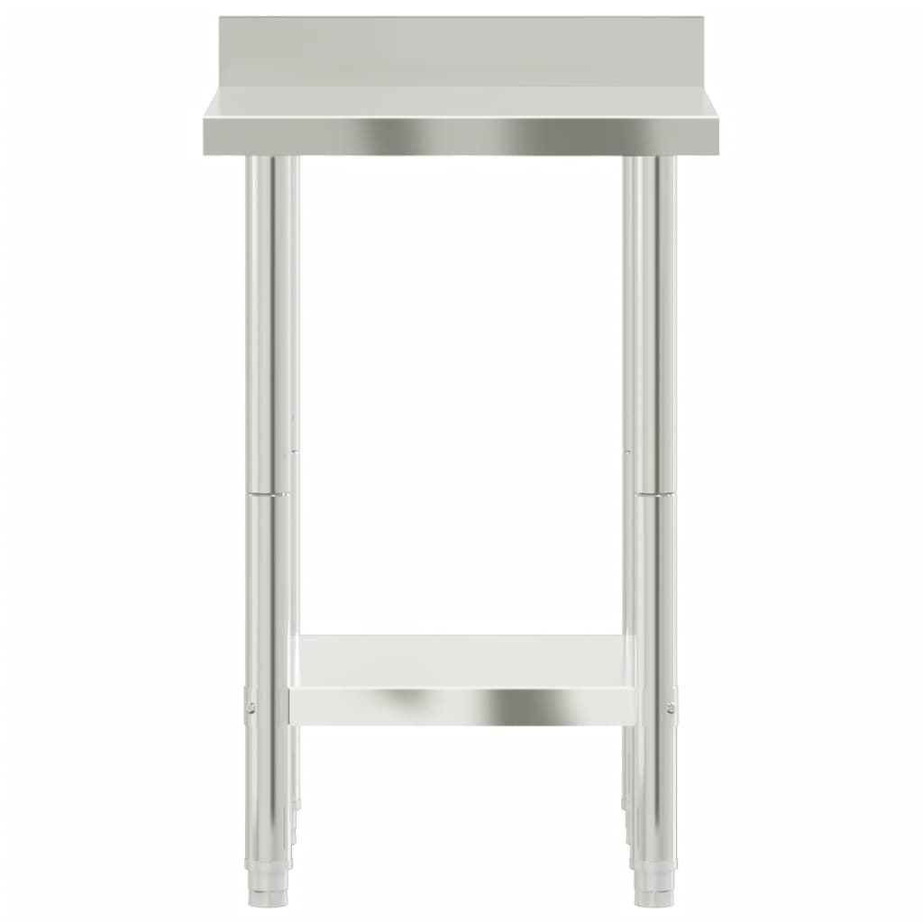 Table De Travail De Cuisine Avec Dosseret Inox