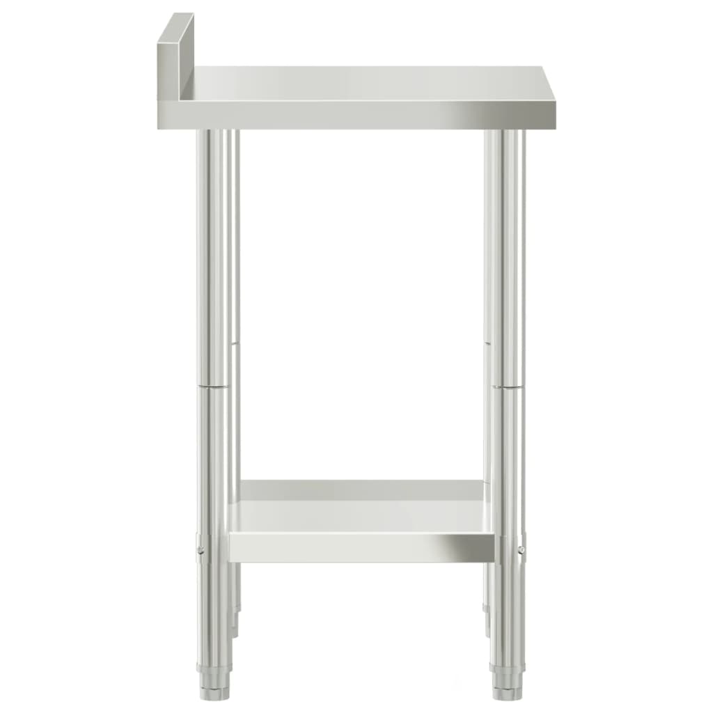 Table De Travail De Cuisine Avec Dosseret Inox