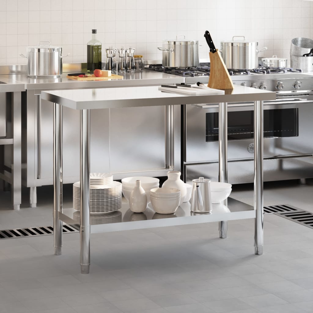Table De Travail De Cuisine Acier Inoxydable