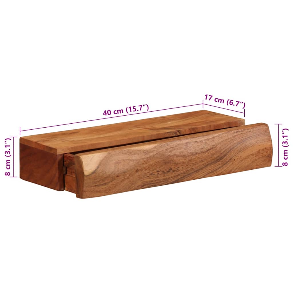 Étagères Murales 2 Pcs Bois Massif D'acacia