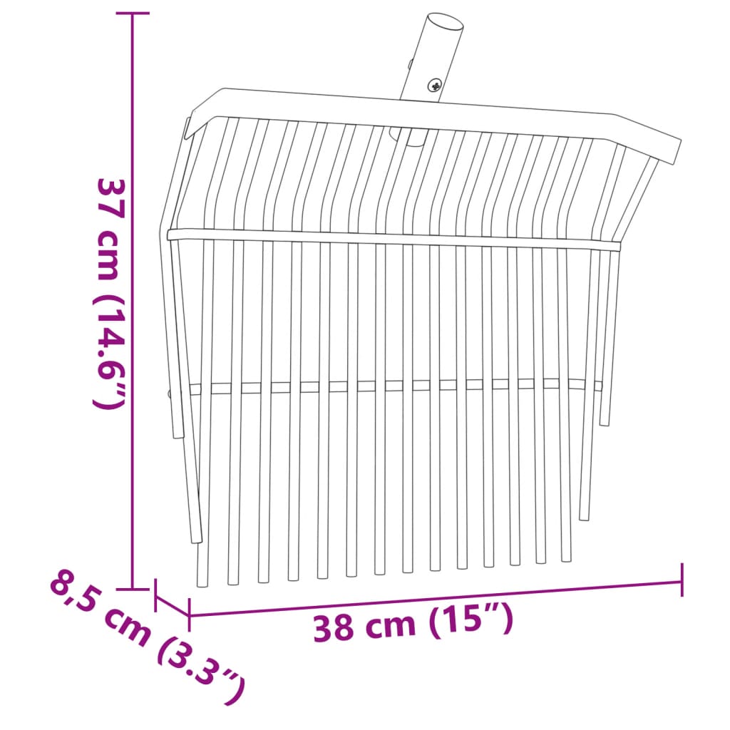 Tête De Fourche Avec 14 Dents Noir Acier