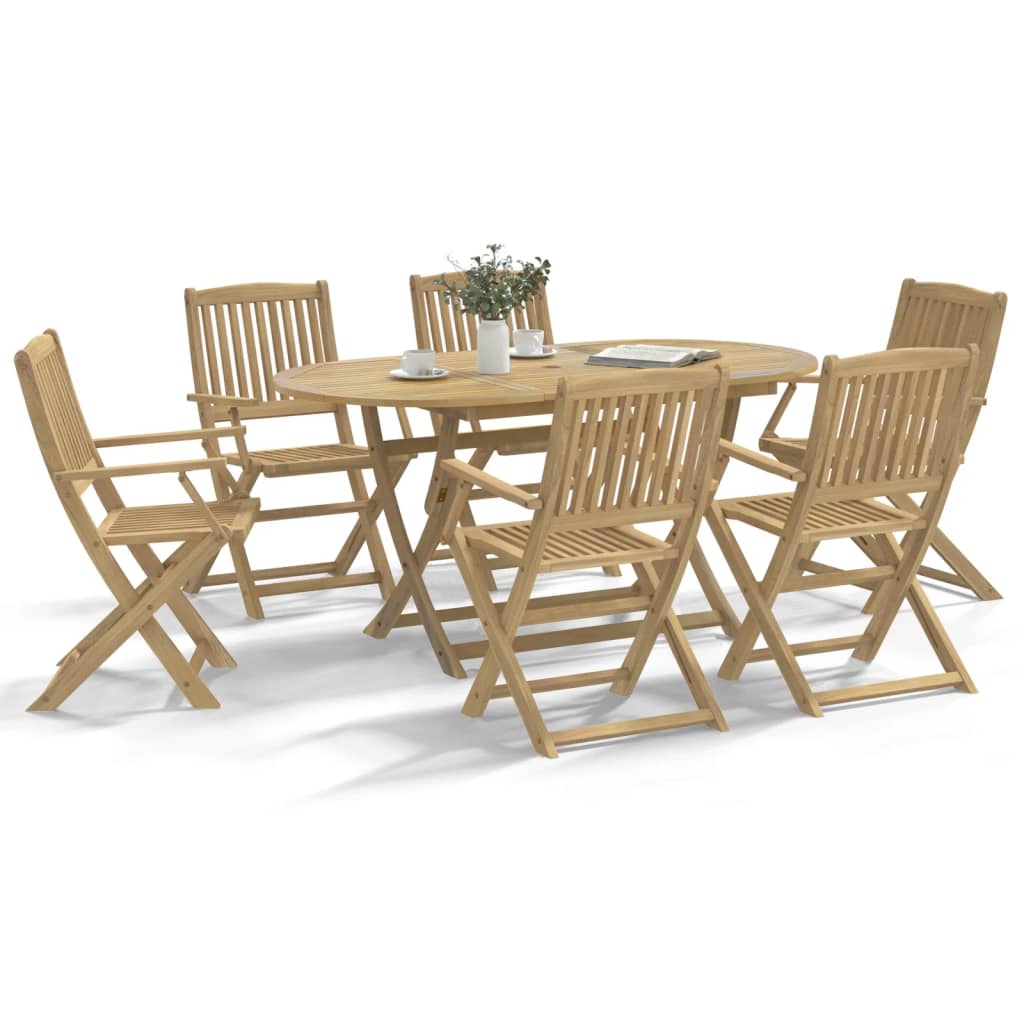 Ensemble À Manger De Jardin 9 Pcs Bois D'acacia Solide